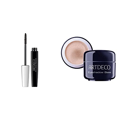 ARTDECO All In One Mascara – long-lasting-Wimperntusche – Für Volumen, Länge und Schwung der Wimpern – 1 x 10 ml & Eyeshadow Base - Neutrale Lidschattengrundierung - 1 x 5 ml von Artdeco