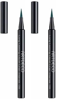 ARTDECO Long-Lasting Liquid Liner Intense - Flüssiger, farbintensiver Eyeliner in Stiftform mit flexibler Nylon-Filzspitze, langanhaltend - 1 x 0,6 ml (Packung mit 2) von Artdeco
