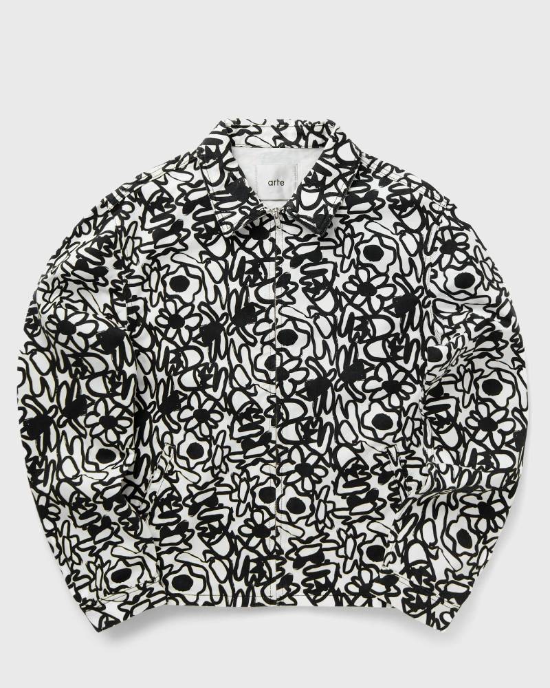 Arte Antwerp Flowers Allover Print Jacket men Overshirts black|white in Größe:XXL von Arte Antwerp