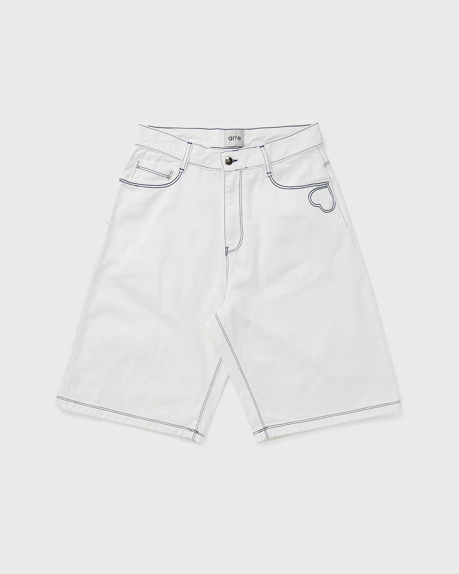 Arte Antwerp Heart Detail Stitch shorts men Casual Shorts white in Größe:M von Arte Antwerp