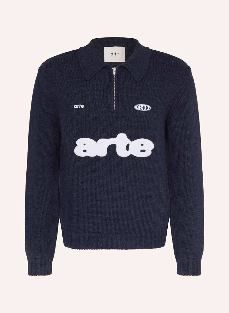 Arte Antwerp Strick-Poloshirt blau Arte Antwerp Strick-Poloshirt blau von Arte Antwerp