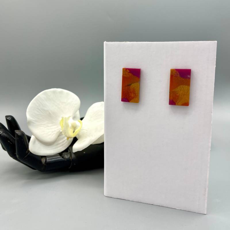 Ohrstecker Aus Gießharz, 925Er Silber Vergoldet Ohrstecker Aus Gießharz, 925Er Silber Vergoldet von ArteLeone