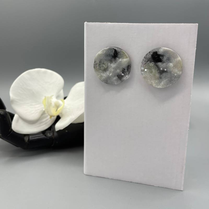 Ohrstecker Aus Gießharz, 925Er Silber von ArteLeone