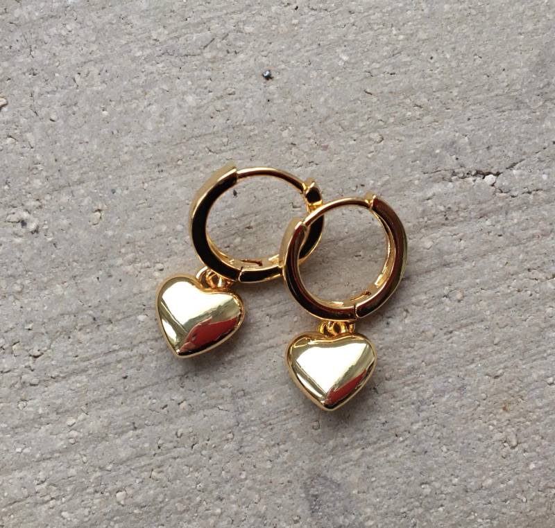 18K Vergoldete Ohrringe Herz - Edelstahl Vergoldet Geschenke Für Sie, Weihnachtsgeschenk, Hochzeit 18K Vergoldete Ohrringe Herz - Edelstahl Vergoldet Geschenke Für Sie, Weihnachtsgeschenk, Hochzeit von ArteMixtura