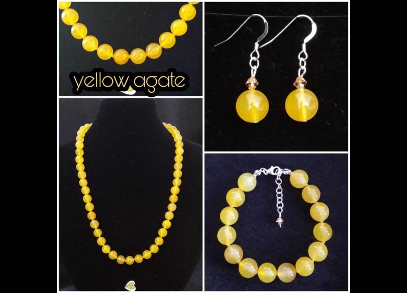 Gelbe Achatjuwelen von ArteRegaliNegrettiAB