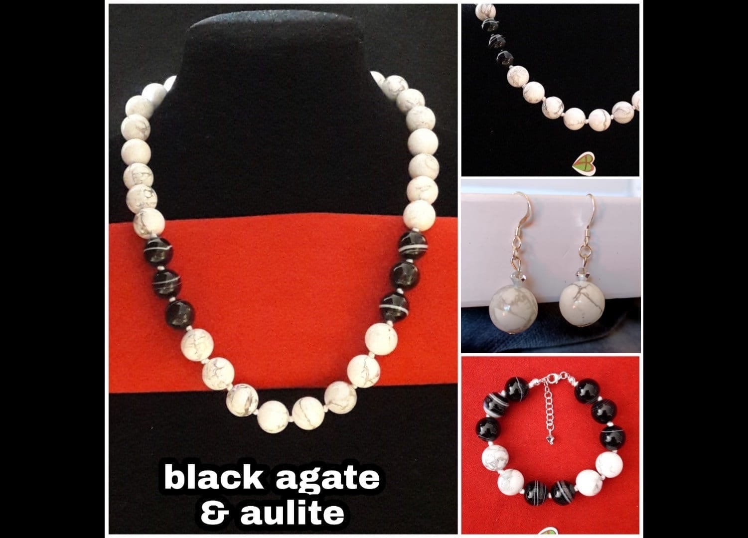 Juwelen Aus Aulit Und Schwarzem Achat/Juwelen Achat von ArteRegaliNegrettiAB