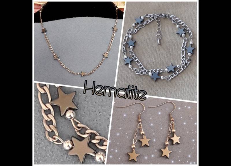 Twinkle Star Hämatit Schmuck - Juwelen von ArteRegaliNegrettiAB