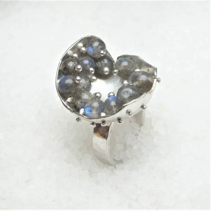 Boho Blau Labradorit Silber Ring von ArtecangiantE