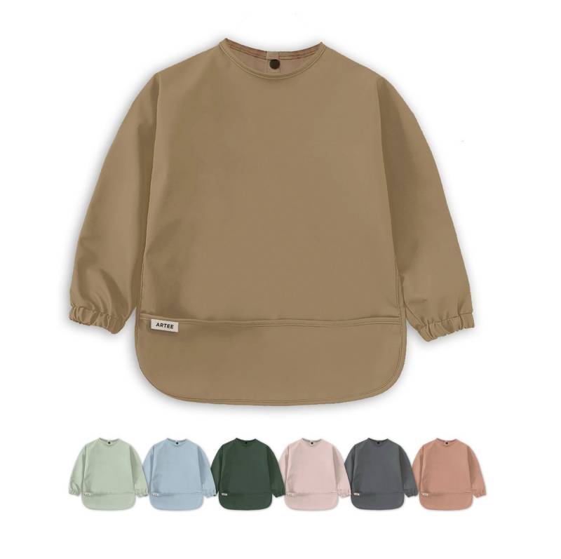 Artee Lätzchen Ärmellätzchen mit Auffangtasche Größe M für 12-36 Monate von Artee