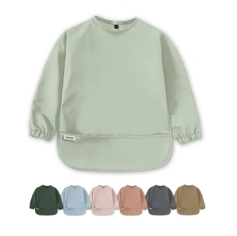 Artee Lätzchen Ärmellätzchen mit Auffangtasche Größe M für 12-36 Monate von Artee