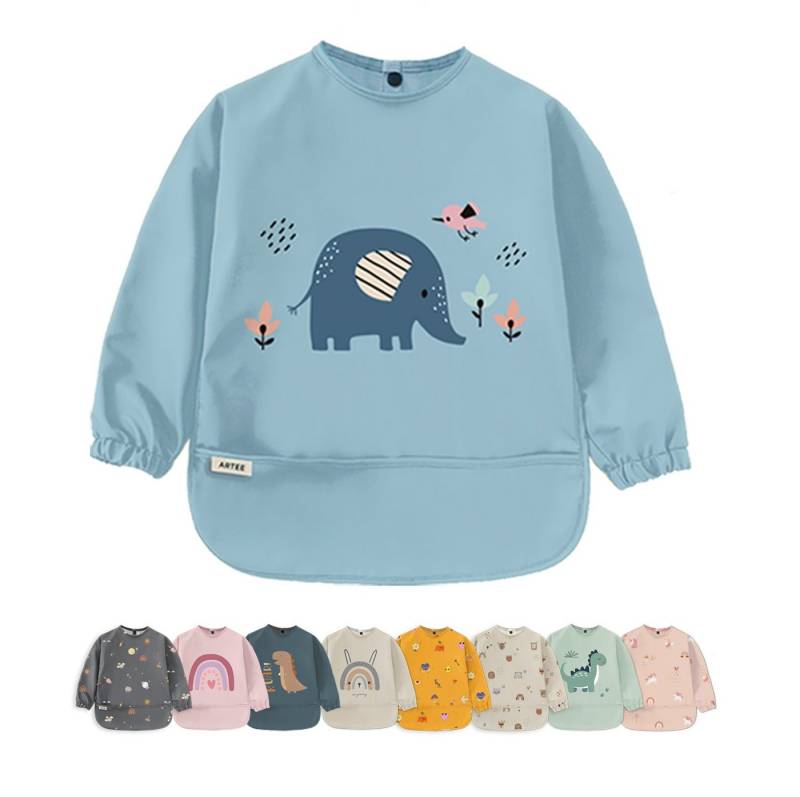 Artee Lätzchen Ärmellätzchen mit Auffangtasche Größe S für 6-18 Monate von Artee
