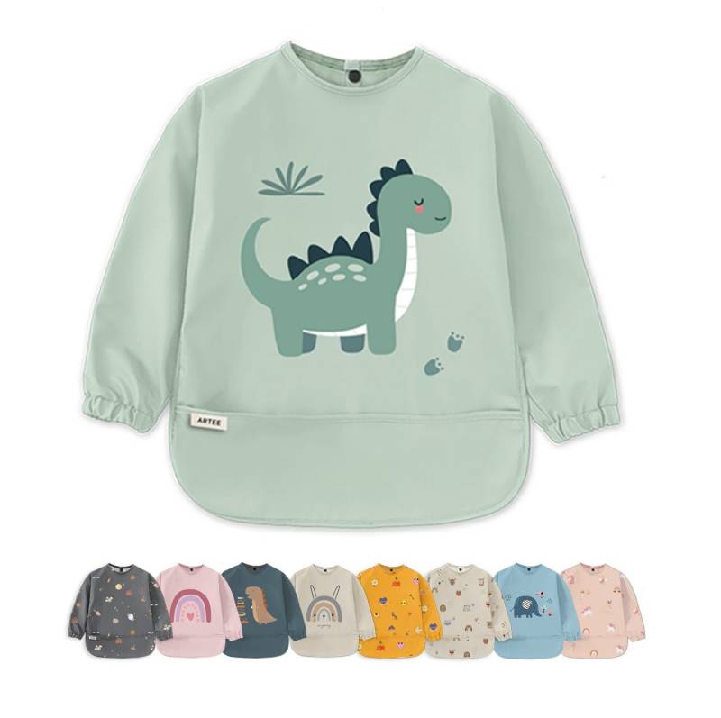 Artee Lätzchen Ärmellätzchen mit Auffangtasche Größe S für 6-18 Monate von Artee