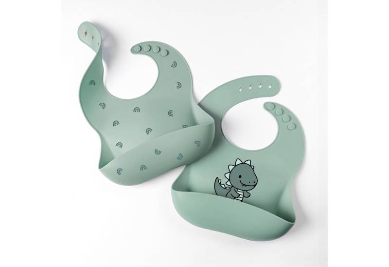 Artee Lätzchen 2 Stück Set Doppelpack aus Silikon mit Auffangtasche Lätzchen von Artee