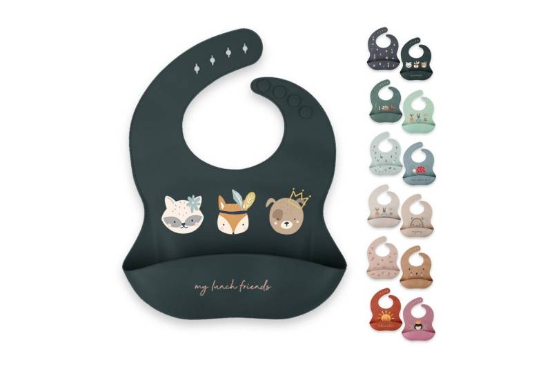 Artee Lätzchen Silikon Lätzchen mit Auffangtasche von Artee