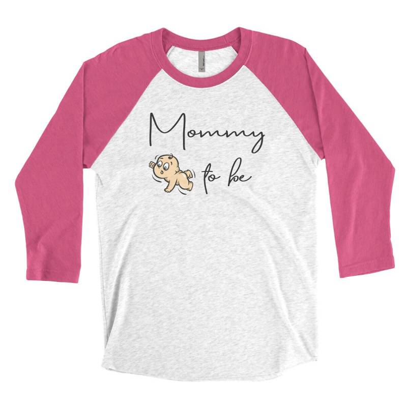 Daddy To Be/Mommy Be Shirt 3 - Schwangerschaft Ankündigung Paare Unisex Triblend 3/4 Raglan Ärmel Baseball Shirts Geschenk Für Mama Und Papa von ArteestyCom