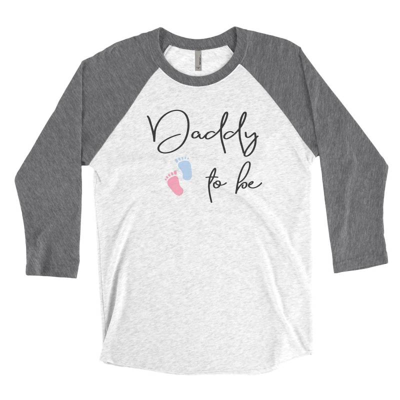Daddy To Be/Mommy Shirt - Schwangerschaft Ankündigung Paare Unisex Triblend 3/4 Raglan Ärmel Baseball Shirts Geschenk Für Mama Und Papa von ArteestyCom