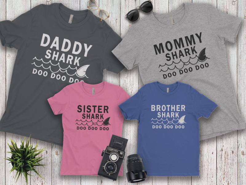 Familie Hai Shirts, Shirt, Mama Papa Bruder Schwester Baby Shark Doo Passende Shirt von ArteestyCom