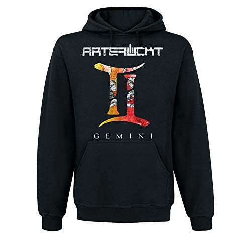 Artefuckt - Gemini, Schwarzer Kapuzenpullover mit Front- und Nackendruck, Größe: L von Artefuckt