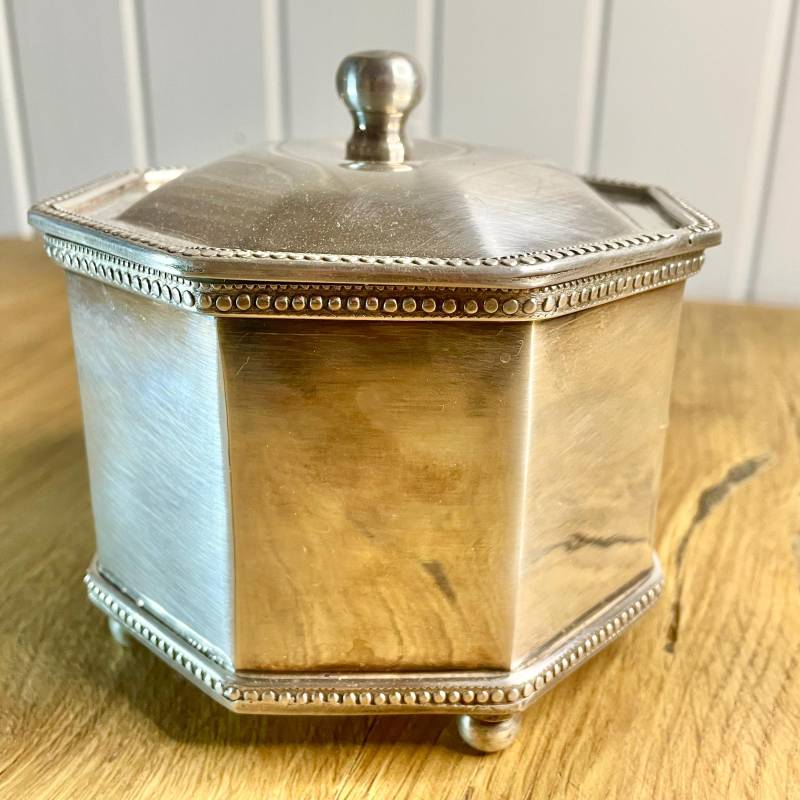 Vintage Achteckige Silberdose von ArtemixDesignSuisse