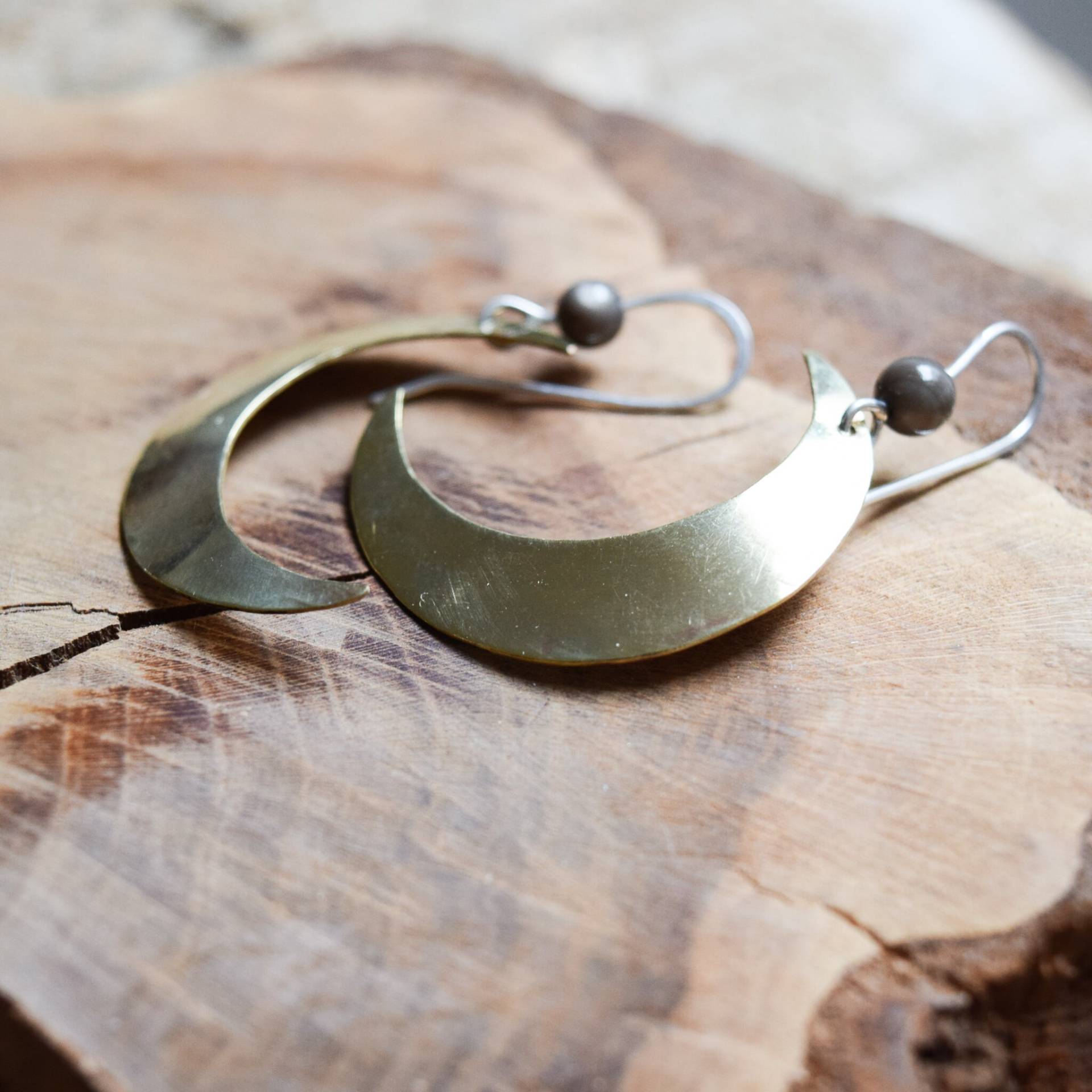 Ohrring Luna, Aus Der Silberschmiede Artesanakunst, Selbstgemachter Schmuck Messing Und Silberohrhaken Ohrring Luna, Aus Der Silberschmiede Artesanakunst, Selbstgemachter Schmuck Messing Und Silberohrhaken von ArtesanaKunst