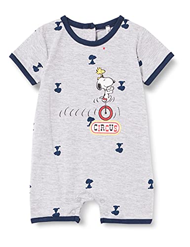 Artesania Cerda Baby-Jungen Pelele Single Jersey Snoopy Strampler, Grau (Gris C13), One Size (Herstellergröße: 3M) von Artesania Cerda