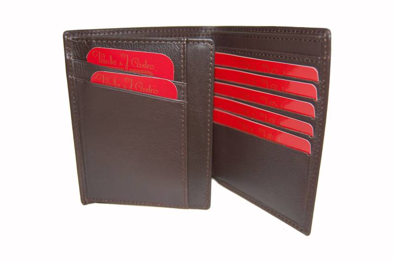 Handgefertigte Leder Geldbörse Ubrique Artisan Qualität, 12 Kartenfächer von Artesanototal