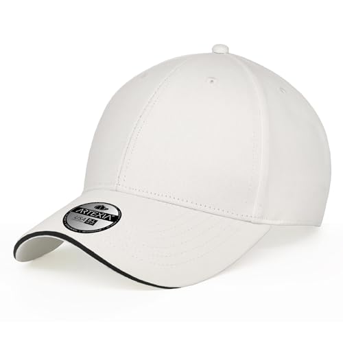 Artexia Baseball Cap Herren - Baumwolle Kappe Herren und Cap Damen - Baseball Cap Herren Weiss Sandwich von Artexia