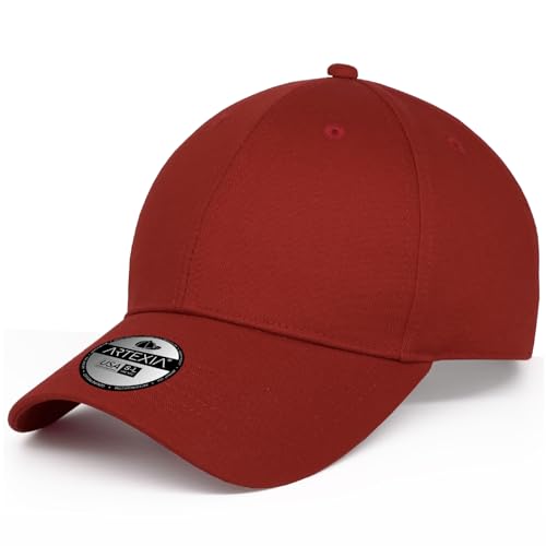 Artexia Baseball Cap Herren - Baumwolle Kappe Herren und Cap Damen - Basecap Herren Rot von Artexia