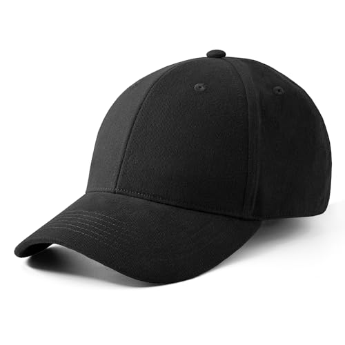 Artexia Basecap Herren 100% Baumwolle Cap Herren Kappe Herren Baseball Caps Für Herren Caps Männer Baseball Cap Herren Baseball Cap Damen Baseball Cap Herren (Schwarz) von Artexia