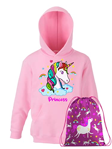 Artexia Kapuzenpullover Für Mädchen Baumwolle Hoodie Mädchen Und Kleine Mädchen Geschenkidee Sweatshirt mädchen Pullover Teenager Mädchen (DE/NL/SE/PL, Alter, 7 Jahre, 8 Jahre, Regular, Rose) von Artexia