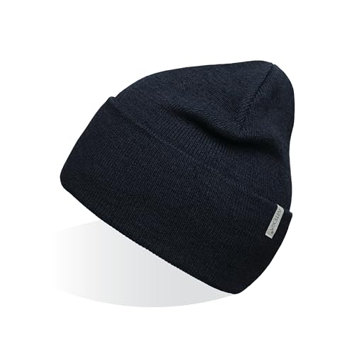 Artexia Mütze Herren und Mütze Damen Ökologisch aus Polywolle Beanie Mütze Unisex Wintermütze Strickmütze (Dunkelblau) von Artexia