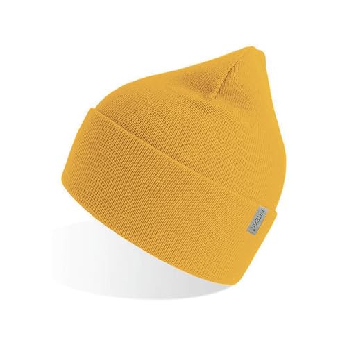 Artexia Mütze Herren und Mütze Damen Ökologisch aus Polywolle Beanie Mütze Unisex Wintermütze Strickmütze (Gelb) von Artexia