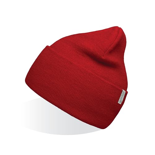 Artexia Mütze Herren und Mütze Damen Ökologisch aus Polywolle Beanie Mütze Unisex Wintermütze Strickmütze (Rot) von Artexia