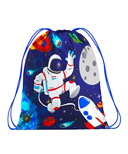 Artexia Turnbeutel Kindergarten - Strapazierfähig Mit Innentasche und Reißverschluss - Wasserdichter Sportbeutel für Mädchen - Schwimmtasche für Kinder (Space) von Artexia