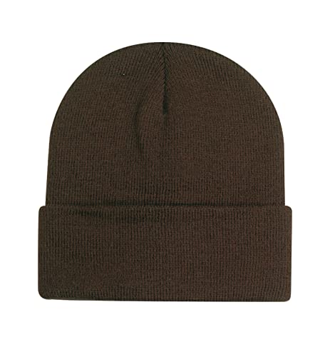 Wintermütze, Unisex-Mütze, 100 % Acryl, 22 Farben, Wintermütze für Damen, Wintermütze für Herren, dunkelbraun, One size von Artexia