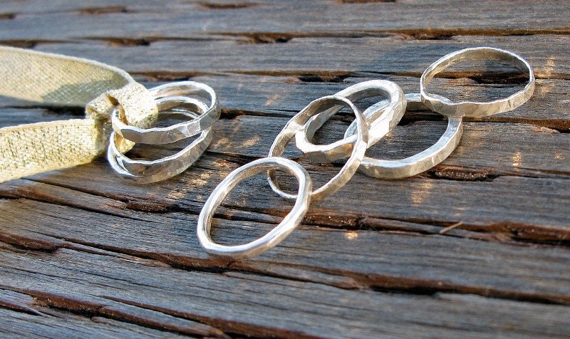 Handgemachte Reine Silberringe, Drei Stapelbare Bänder, 3 Handmade Ringe Handgemachte Reine Silberringe, Drei Stapelbare Bänder, 3 Handmade Ringe von ArtfulHummingbird