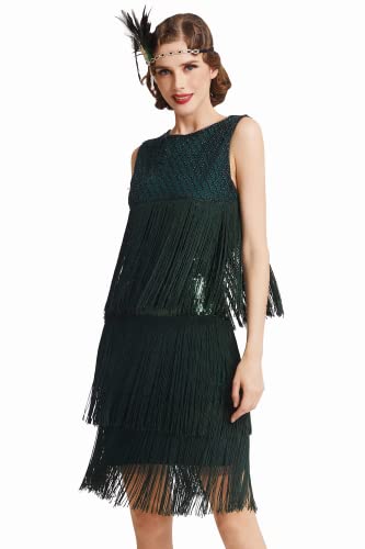 BABEYOND Women’s 1920s Charleston Dress - Knee-Length Cocktail Party Dress - 20s Flapper - Women’s Gatsby Costume Dress - Cocktail von BABEYOND