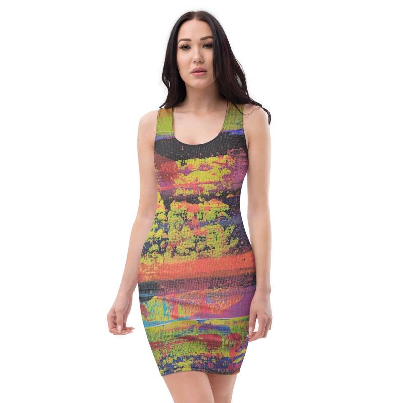 Living Canvas - Ein Kunstwerk Zum Anziehen Meisterwerk Meets Figurbetontes Kleid Setz Dich Perfekt in Szene von ArtiDesign24