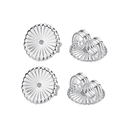 ARTIBETTER 2 Paar Silber Ohrstecker Pads Teilig Ohrstecker Verschluss Ersatz Ohrstopper für Damen Mädchen Komfortabel Sicher Passend Standardposts von Artibetter