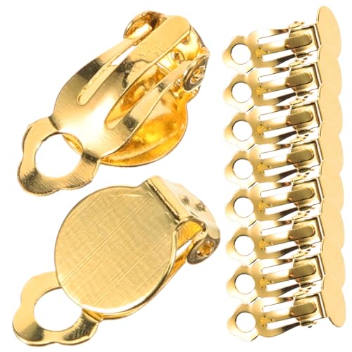 ARTIBETTER 20 Stück Teiliges Goldene Runde Ohrclips Ohrstecker Verschluss Ohrclip Flach Schmerzfrei DIY Schmuckherstellung für Durchbohrte Ohren ARTIBETTER 20 Stück Teiliges Goldene Runde Ohrclips Ohrstecker Verschluss Ohrclip Flach Schmerzfrei DIY Schmuckherstellung für Durchbohrte Ohren von Artibetter