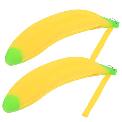 Artibetter 1 Satz Bananenförmiger Federmäppchen Aus Silikon Große Kapazität Tragbares Stifteetui Für Schulbedarf Kawaii Design Für Kugelschreiber Bleistifte Und Radierer 2 Stück von Artibetter