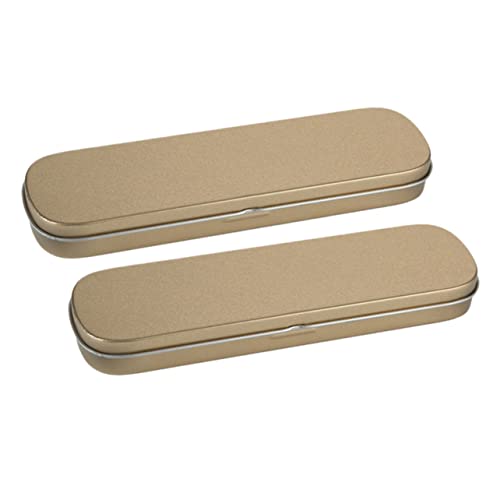 Artibetter 1 Satz Stiftetui Stahlblech Multifunktionale Aufbewahrungsbox Für Stifte Bleistifte Und Schreibwaren Für Studenten Und Leicht Und Tragbar Langlebig Einfach Zu Öffnen 2 Stück von Artibetter