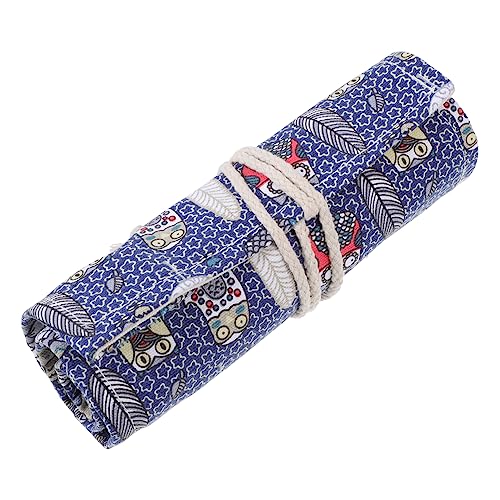 Artibetter 1 Stück Roll Up Bleistifttasche Canvas Stifterolle für Künstler Schule und Büro Fächer für Buntstifte Robuste und Farbechte Aufbewahrung Unterwegs und Reisen von Artibetter