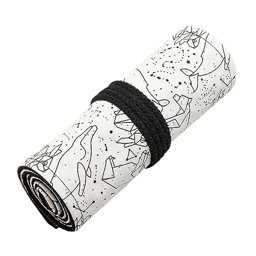 Artibetter 1 Stück Slots Roll Up Federmäppchen Canvas Große Kapazität für Stifte Buntstifte und Marker für Schüler und Künstler Praktischer Organizer für Kreative Köpfe von Artibetter