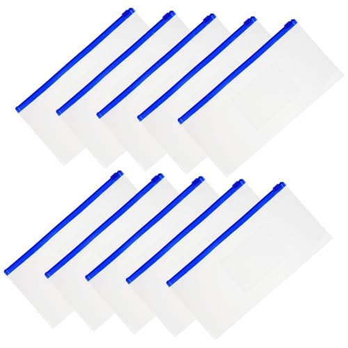 Artibetter 10 Stück Beutelbeutelbeutel Bleistift Durchsichtiges Federmäppchen Etui Reißverschluss Transparente Stifttaschen Stiftbeutel Schreibwarenkoffer Für Studenten Weiß Plastik von Artibetter