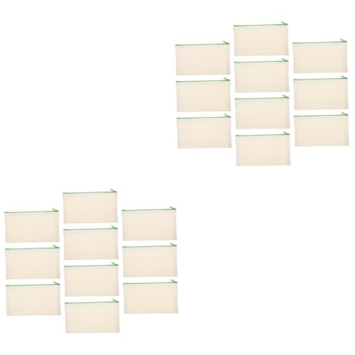 Artibetter 2 Sätze Teiliges Blanko Stiftetui Canvas Wiederverwendbare Reißverschlusstasche Für DIY Stifte Kosmetiktasche Und Aufbewahrungstasche Zufällige Farben 10 Stück * 2 von Artibetter