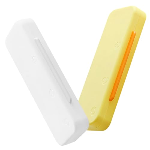 Artibetter 2 Stück Großes Doppellagiges Federmäppchen Stapelbare Stiftebox mit Viel Stauraum Leichter Schüler Stifte Organizer für Schule und Büro Gelb und Weiß Robust und Kompakt von Artibetter