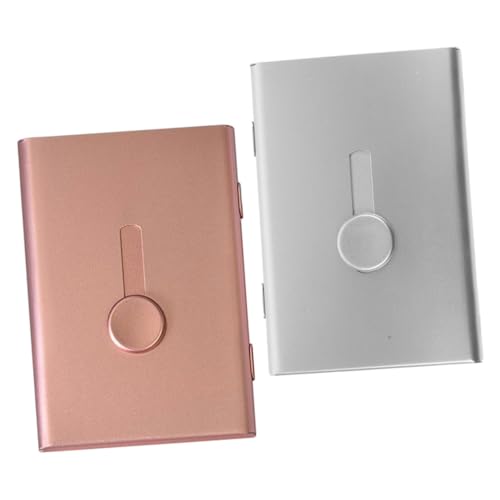 Artibetter 2 Stück Teiliges Metall Visitenkartenetui für Männer und Frauen Schiebemechanismus Praktische Kartenaufbewahrungsbox und Roségold für Businesskarten und Persönliche Karten Artibetter 2 Stück Teiliges Metall Visitenkartenetui für Männer und Frauen Schiebemechanismus Praktische Kartenaufbewahrungsbox und Roségold für Businesskarten und Persönliche Karten von Artibetter