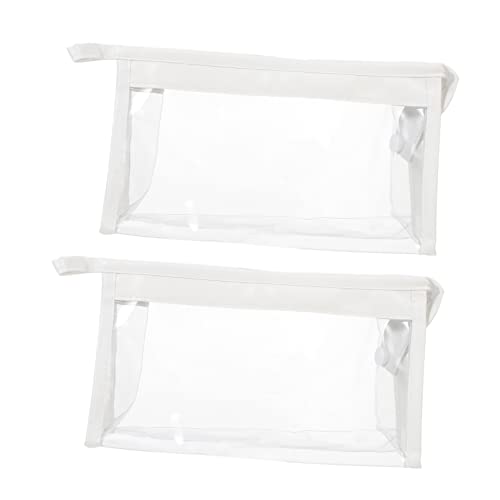 Artibetter 2 Stück Transparente Federmäppchen Große Kapazität PVC Stiftetui für Schule und Büro für Schüler und Lehrer Weiß von Artibetter