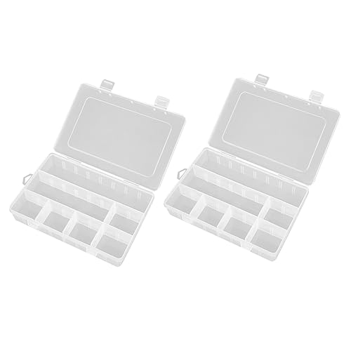 Artibetter 2 Stück Transparente Stiftebox mit Großem Fassungsvermögen Praktischer Organizer für Schreibwaren für Schule und Bastelbedarf mit Abnehmbarem Deckel und Handfreundlichem Design von Artibetter